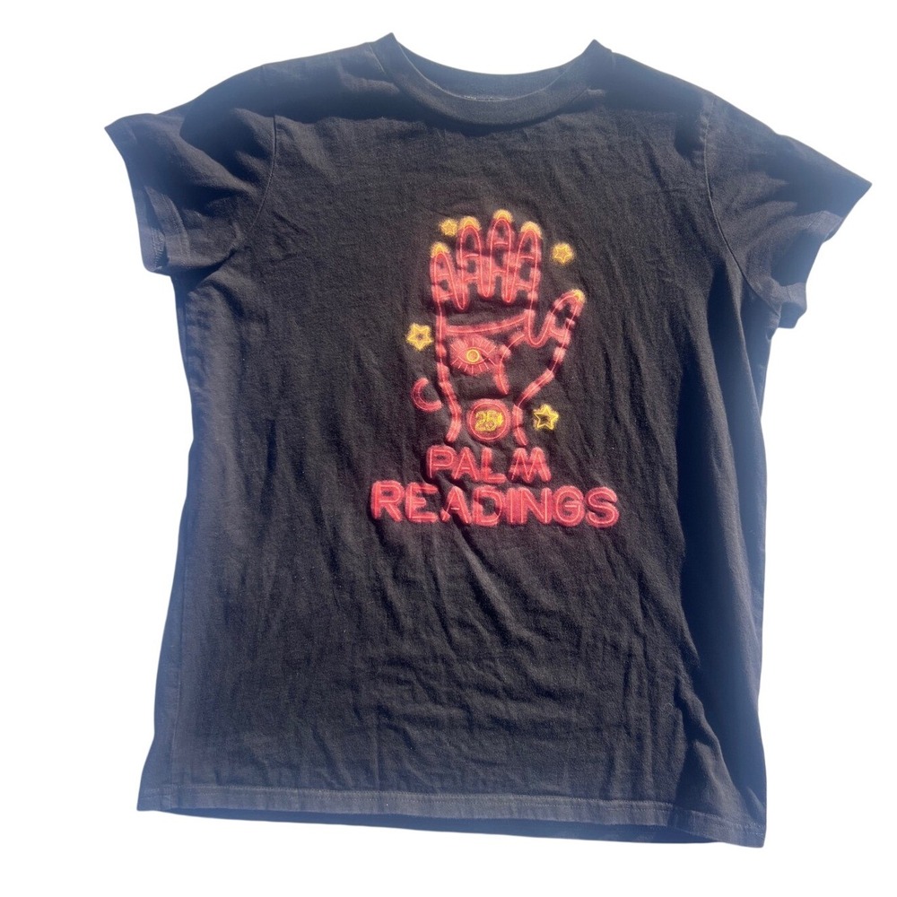Horoscopez Dolls Kill Palm Readings Neon Graphic Tee Black Small